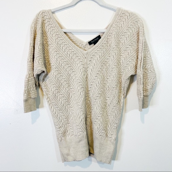 White House Black Market Sweaters - White House Black Market | v neck light weight sparkle sweater